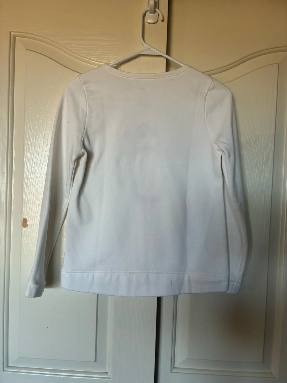 Sonoma Girl's White Winter Penguin Sequin Sweater Pullover Fleece Cotton Size 12